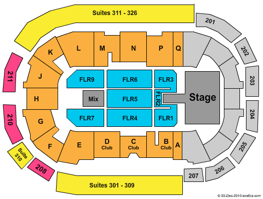 South Okanagan Events Centre Standard Seating Chart