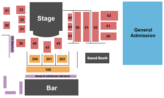 South on Main End Stage Seating Chart