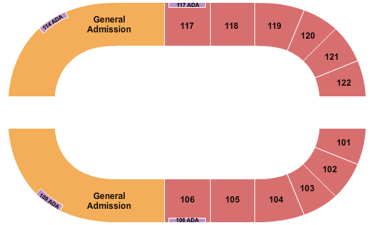 Arena at South Point Hotel And Casino Racing GA Seating Chart