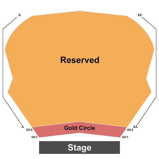 South Portland Auditorium Reserved & Gold Circle Seating Chart