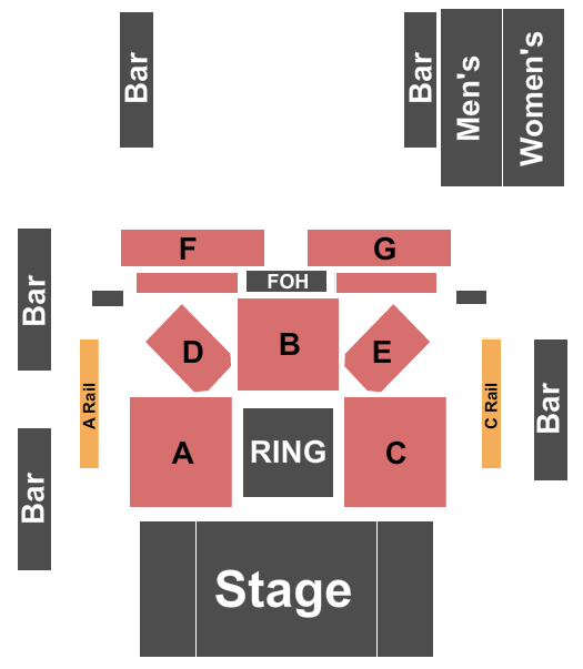South Side Ballroom at Gilley's WWE Seating Chart