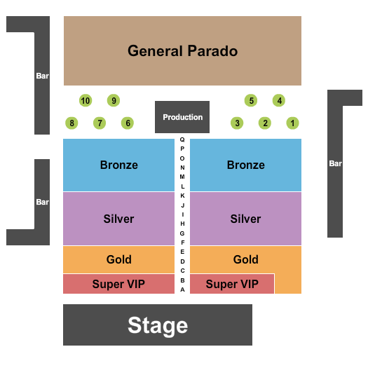 South Side Music Hall at Gilley's Seating Chart