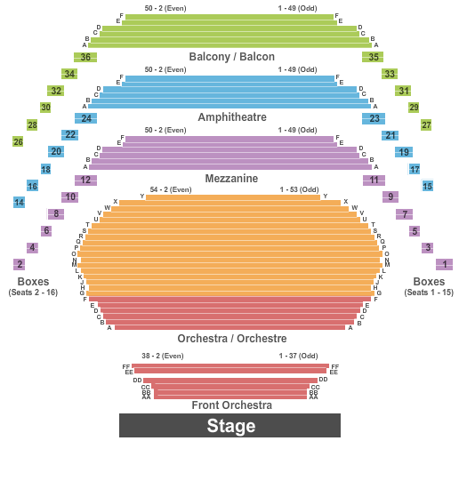 Handel's Messiah Southam Hall at National Arts Centre Seating Chart