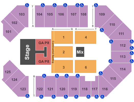 The Corbin Arena - KY Brantley Gilbert Seating Chart