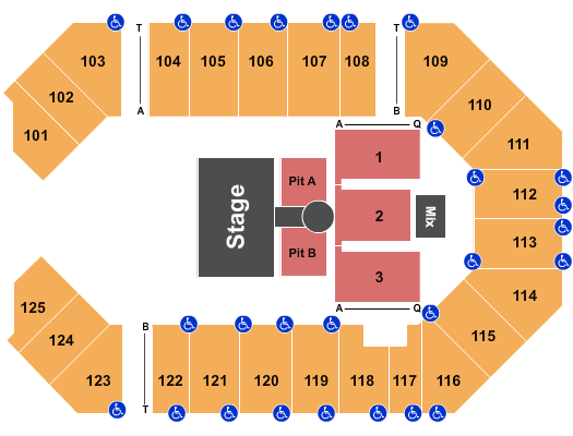 The Corbin Arena - KY Cole Swindell Seating Chart