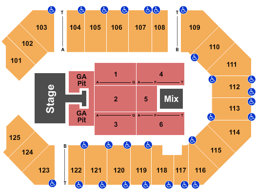 The Corbin Arena - KY Kane Brown Seating Chart