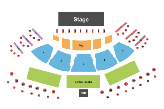Fayetteville Amphitheater Endstage Tables Seating Chart