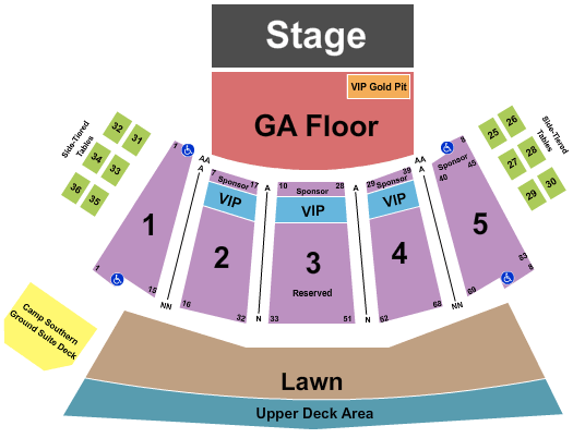 The Ville End Stage Seating Chart