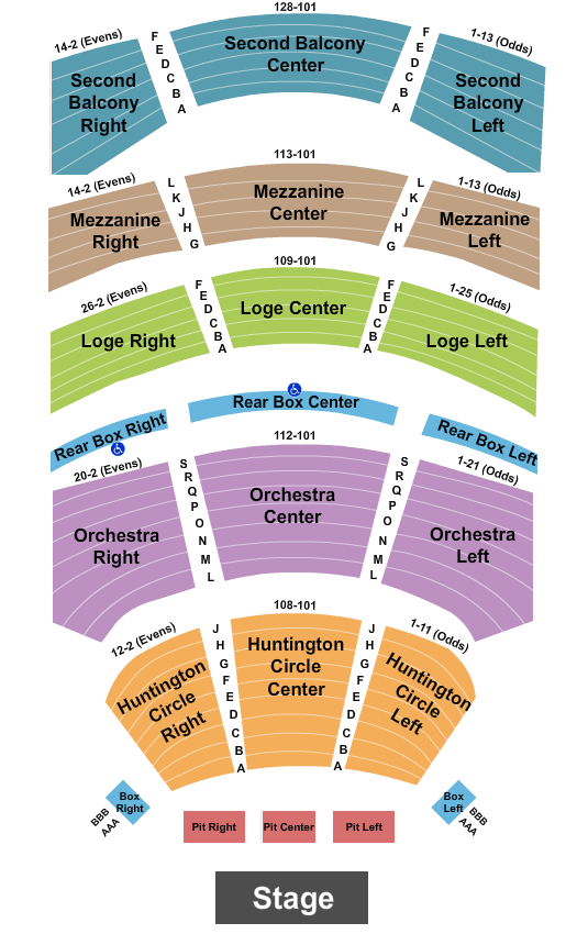 Southern Theatre Endstage Seating Chart