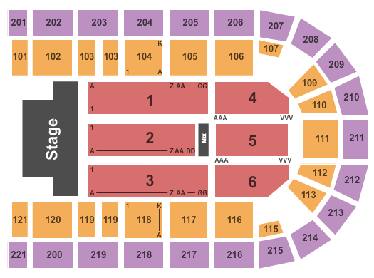 South Okanagan Events Centre End Stage Seating Chart