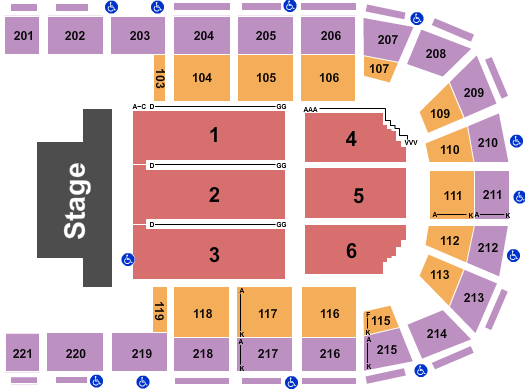 Southwest Motors Events Center at Colorado State Fair End Stage Seating Chart
