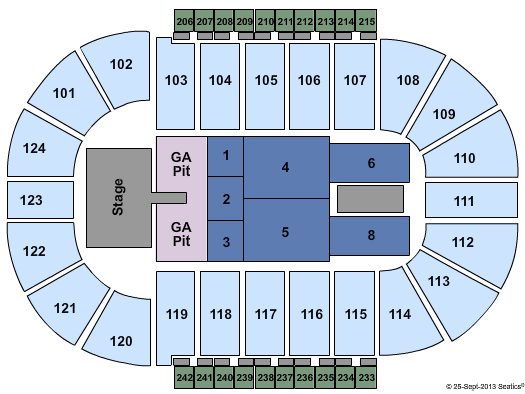 Santander Arena Florida Georgia Line Seating Chart