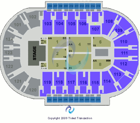 Santander Arena American Idols Seating Chart