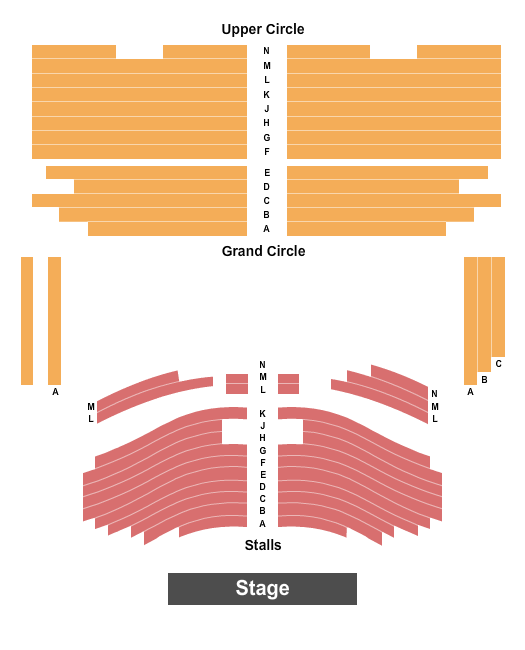 Spa Theatre & Royal Hall Stalls & Grand Circle Seating Chart