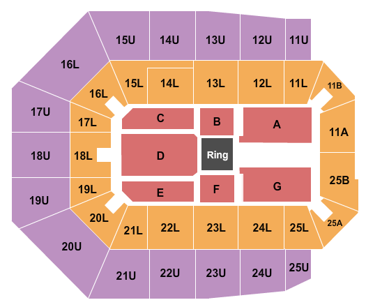 Spark Arena WWE Live Seating Chart