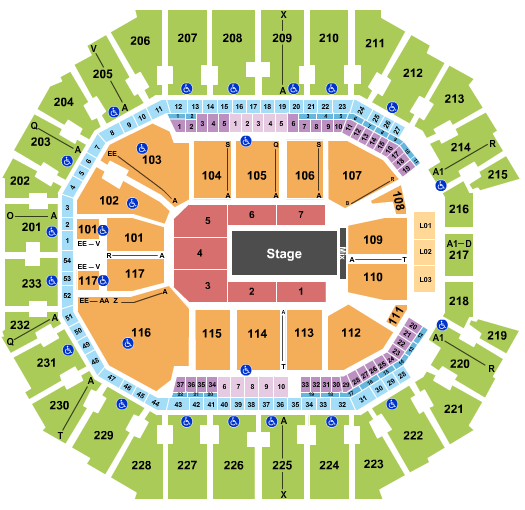 Spectrum Center Bad Bunny 2 Seating Chart