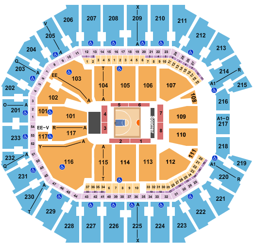 Spectrum Center Basketball - Big3 Seating Chart