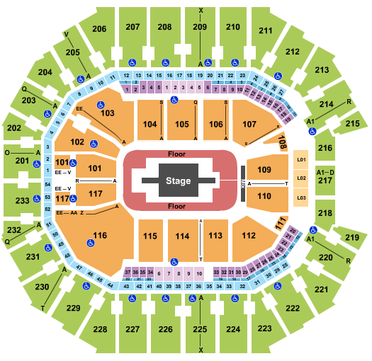 Spectrum Center Rauw Alejandro Seating Chart