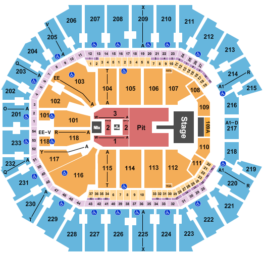 Spectrum Center Alex Warren Seating Chart
