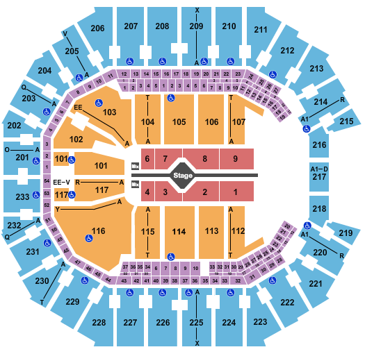 Spectrum Center Alicia Keys Seating Chart