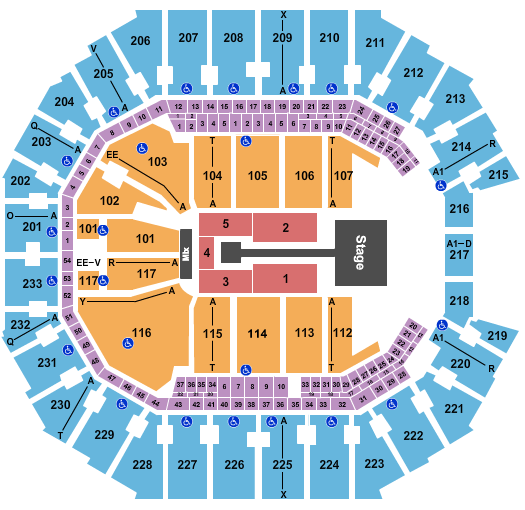 seating chart for Spectrum Center - Anuel AA - eventticketscenter.com