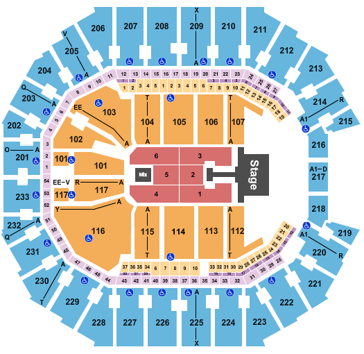 Spectrum Center Banda MS Seating Chart