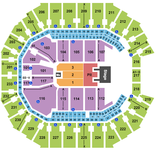 Spectrum Center Blink 182 Seating Chart