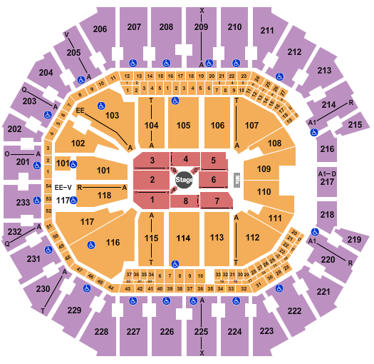 Spectrum Center Center Stage Seating Chart