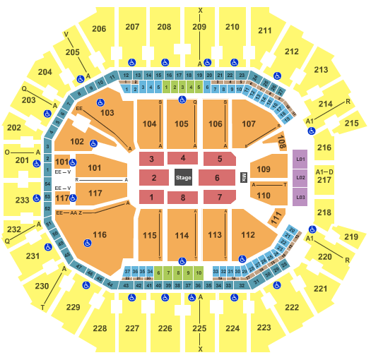 Spectrum Center Comedy get down Seating Chart