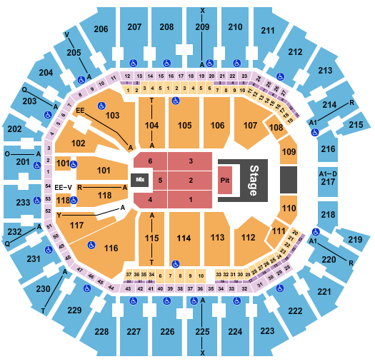 Spectrum Center Doja Cat Seating Chart
