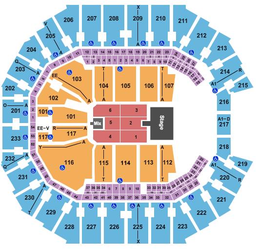 Spectrum Center Earth Wind and Fire Seating Chart