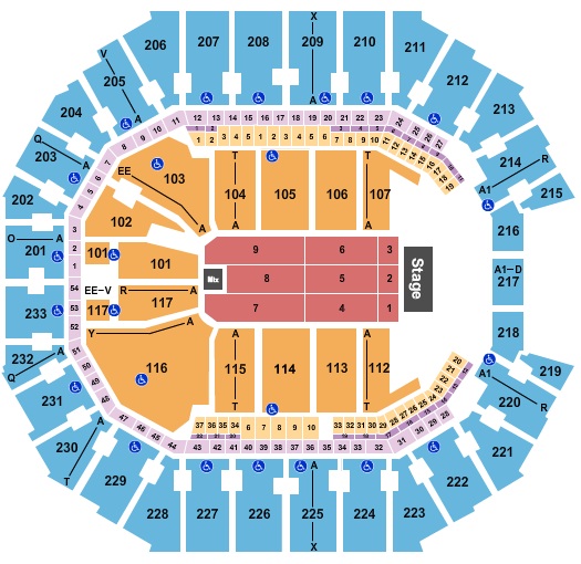 Spectrum Center Endstage 5 Seating Chart