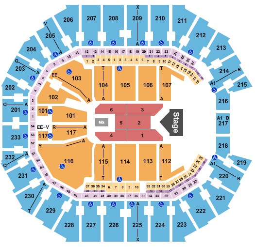 Spectrum Center Jelly Roll Seating Chart
