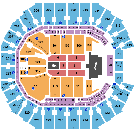 Spectrum Center Kid Rock Seating Chart