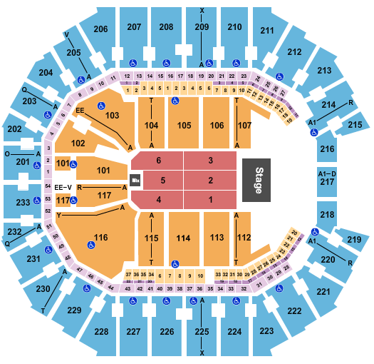 Seatmap for spectrum center