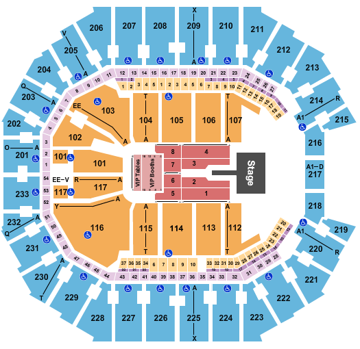 Spectrum Center Mary J. Blige Seating Chart