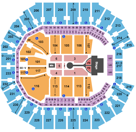 Spectrum Center Michael Buble Seating Chart