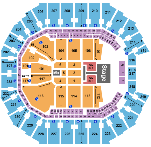 Spectrum Center Seating Chart Charlotte