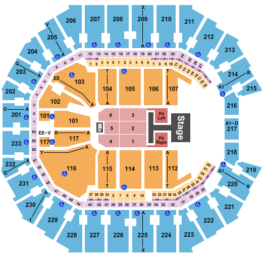 Spectrum Center Old Dominion Seating Chart