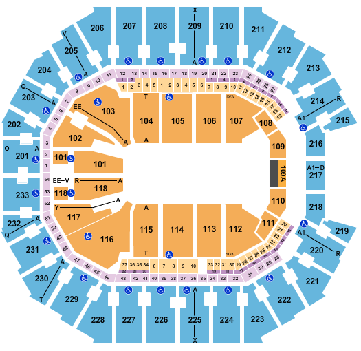 Spectrum Center Open Floor Seating Chart