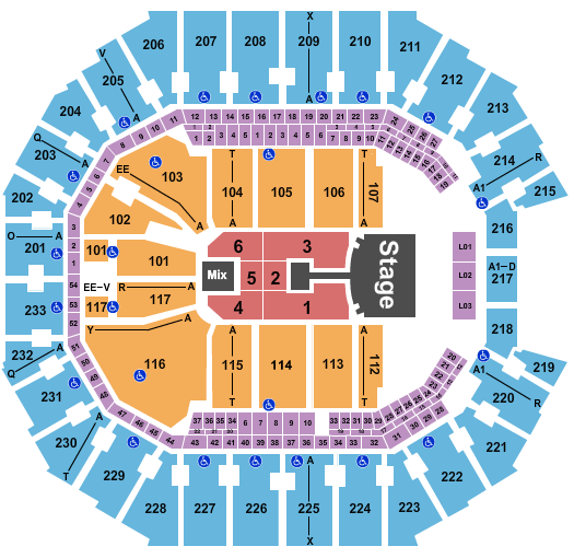 Spectrum Center Queen & Adam Lambert Seating Chart