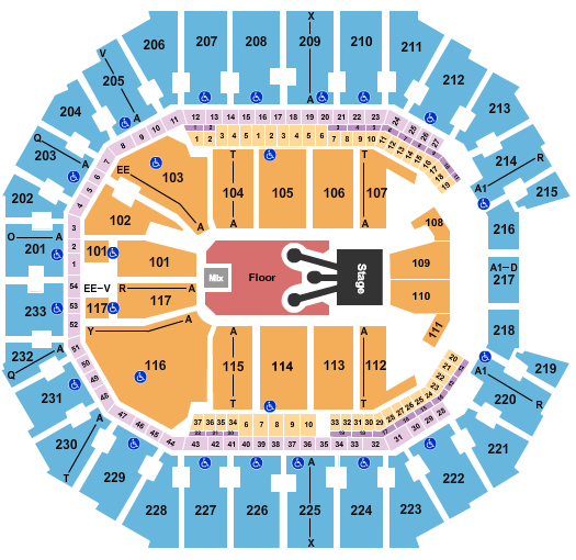 Spectrum Center Rod Wave Seating Chart