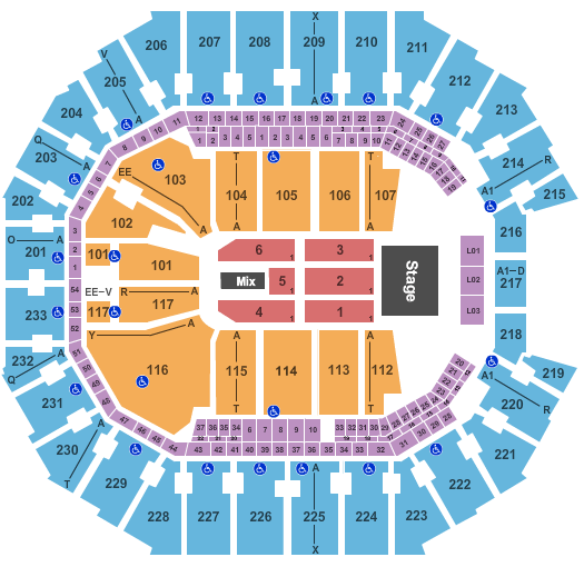 Spectrum Center Stevie Nicks Seating Chart