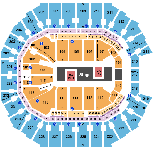 Spectrum Center TWICE Seating Chart