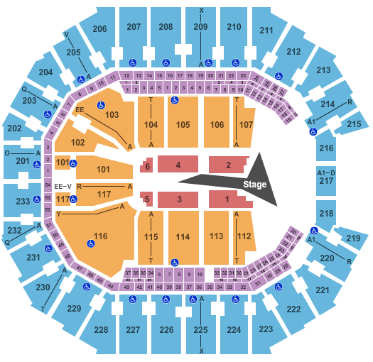 Spectrum Center The Weekend Seating Chart