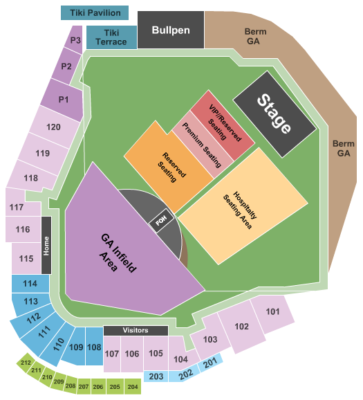 BayCare Ballpark Jazz Festival Seating Chart