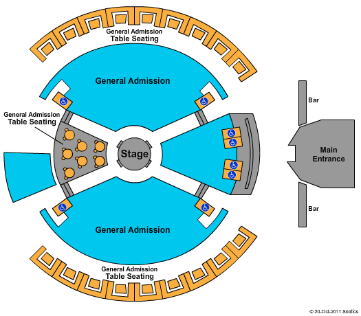Spiegeltent at Caesars Palace General Admission Seating Chart