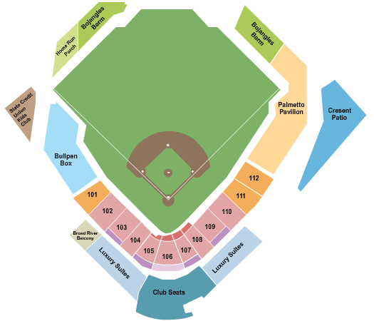 Segra Park Baseball Seating Chart