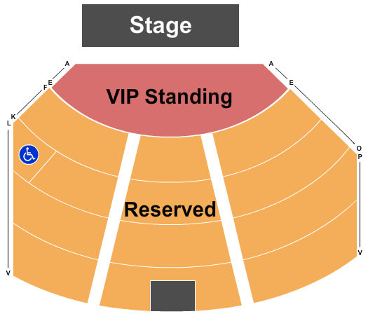 Spirit Lake Casino & Resort Endstage VIP Standing/Reserved Seating Chart