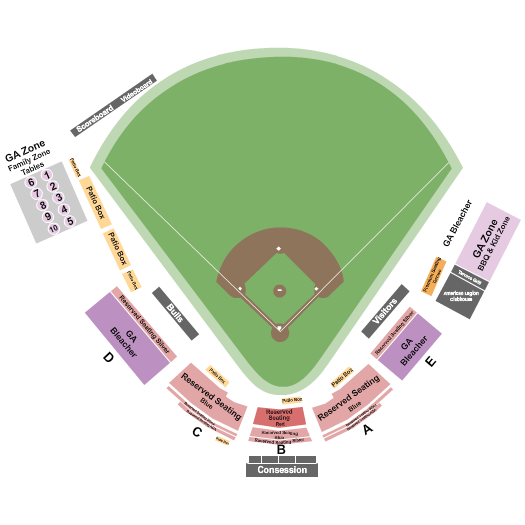 Spitz Stadium Baseball Seating Chart